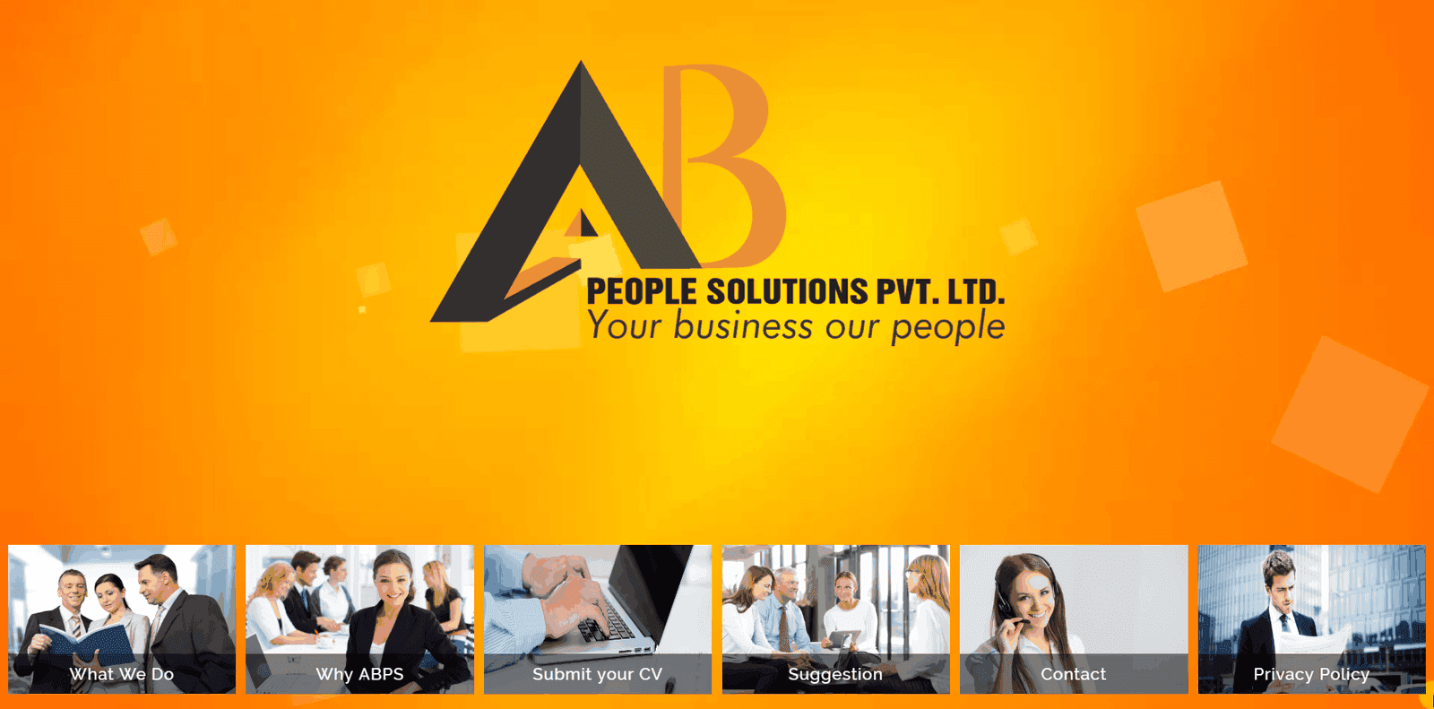 AB Peoples Solutions Pvt.Ltd — Homepage website screenshot