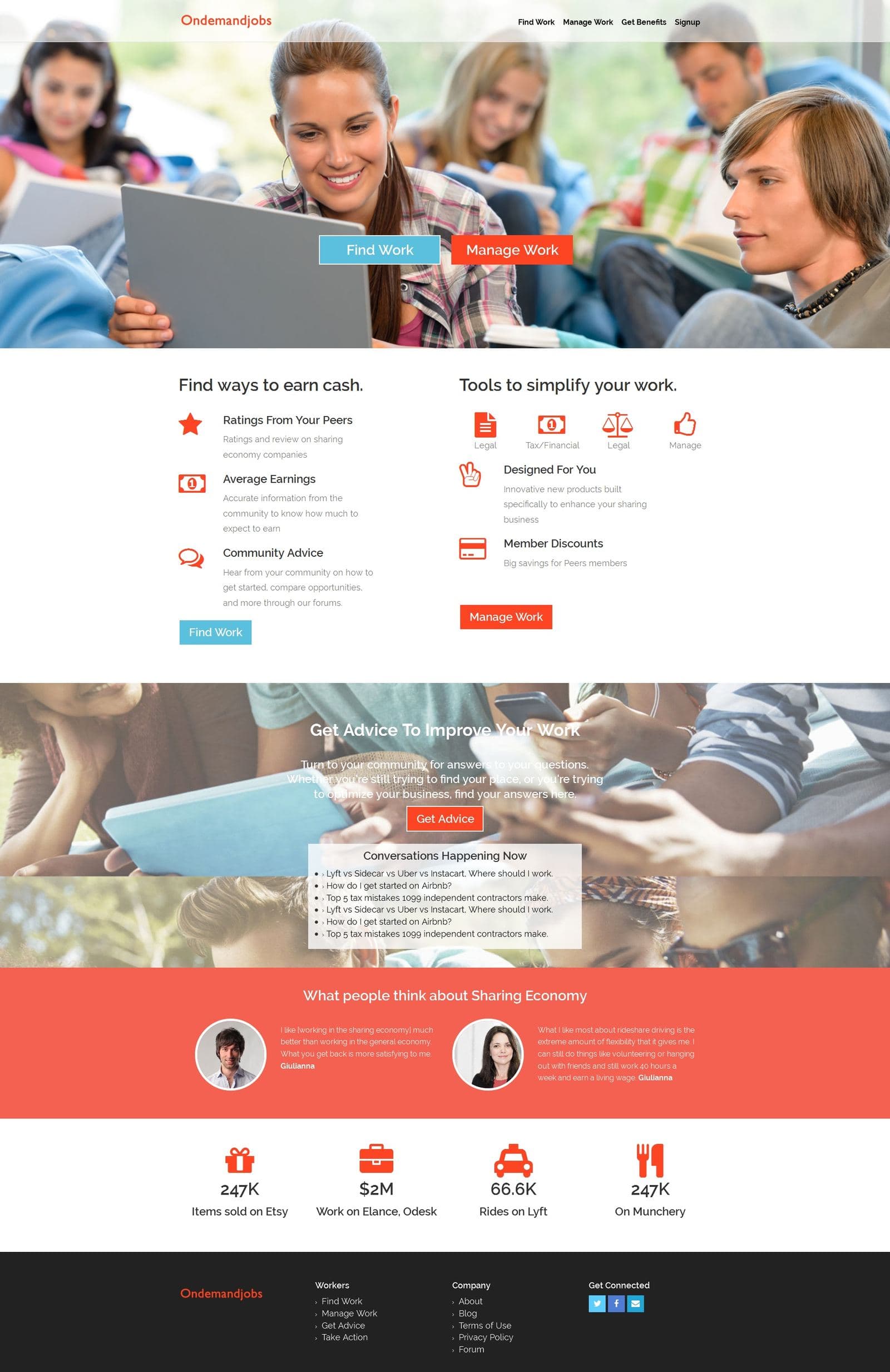 Ondemandjobs website preview