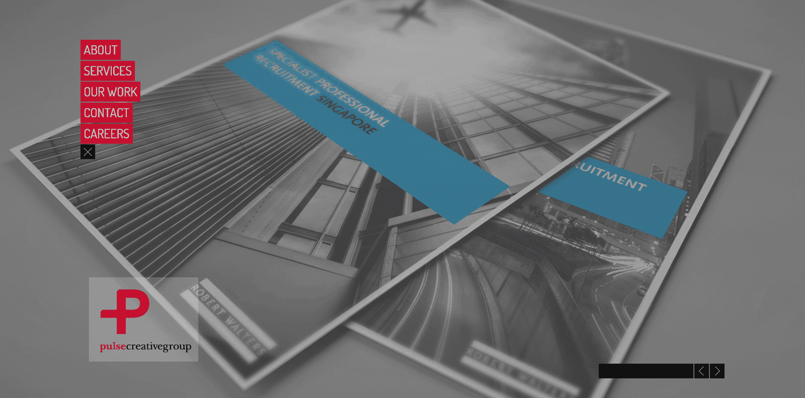 Pulse Creative Group — Homepage website screenshot