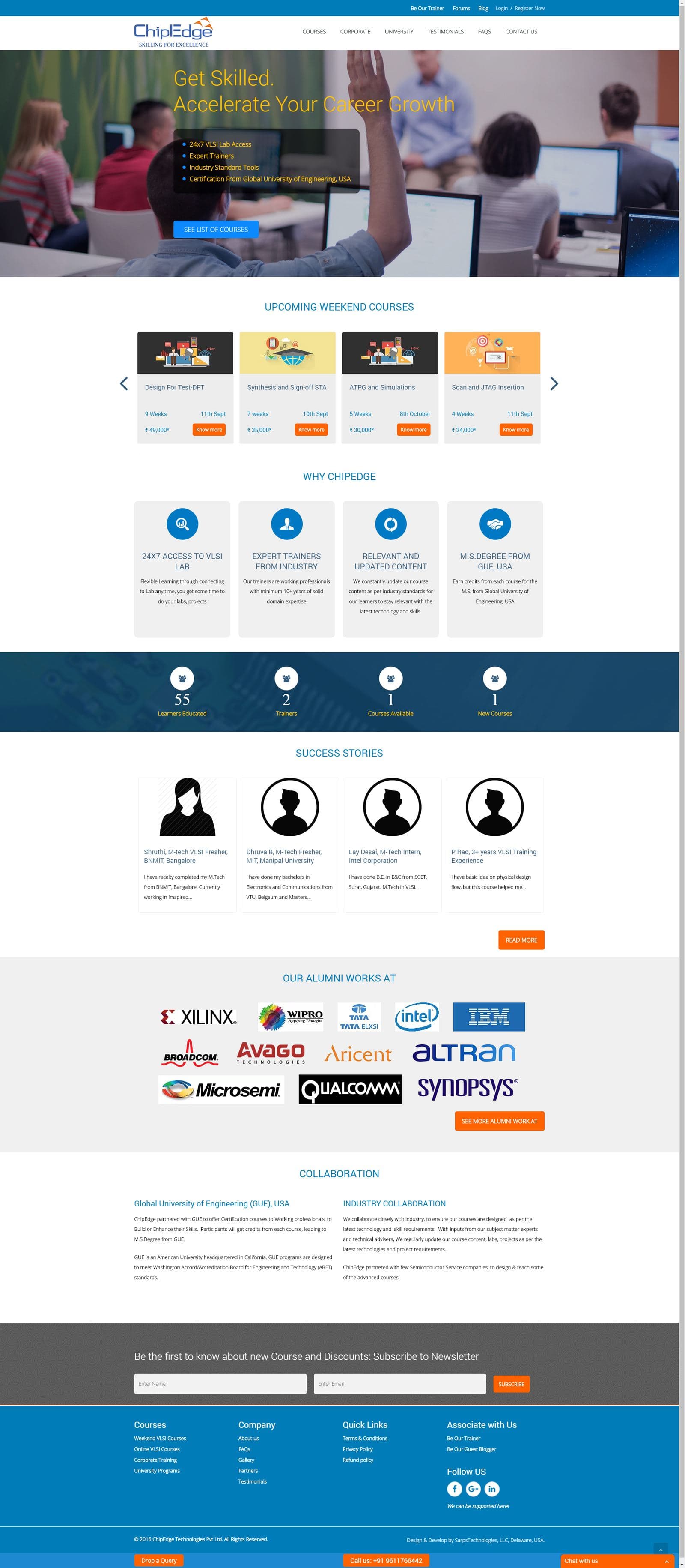 Chipedge — Homepage website screenshot